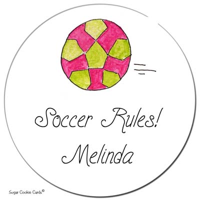 Sugar Cookie Gift Stickers - Preppy Soccer